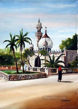 フセイン モンバサ モスク アフリカ Oil Paintings